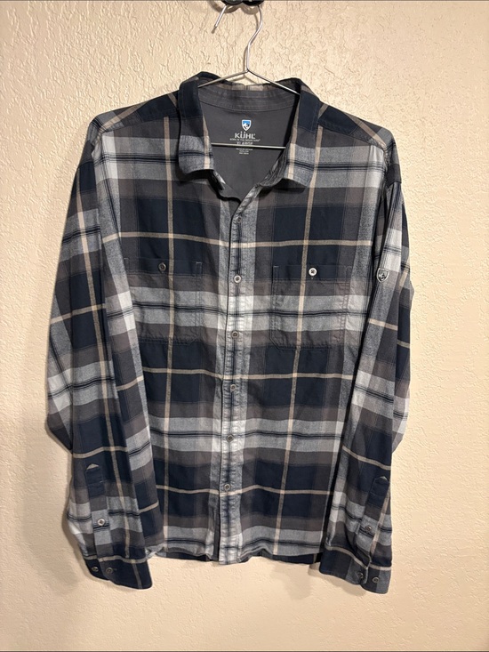 Kuhl Other - Kuhl Mens Plaid Long Sleeve Button Down Shirt grey size XL